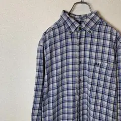 McGREGOR チェック柄 長袖シャツ ブルー/グレー LL 古着