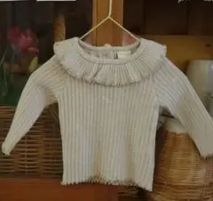 mini beige 長袖 トップス　18m ベビー服　秋服　冬服