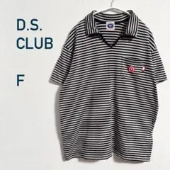 D.S.CLUB⭐︎ドラッグストアーズ⭐︎半袖ポロシャツ⭐︎胸ポケットボーダー柄