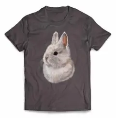 ネザーランドドワーフ うさぎ 白 Tシャツ メンズ レディース キッズ プリント