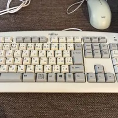 Fujitsu 日本語配列 有線キーボード、NECマウスセット