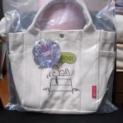新品☆スヌーピートートバッグ　ROOTOTE　ルートート　アイボリー