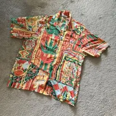 シルク100% 柄シャツ(アロハシャツ)