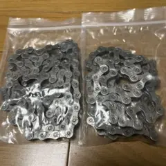 Z90 9速チェーン 2本セット 116目 グレー ミッシングリンク付き
