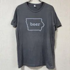 740 グレー beer アメリカ古着 Tシャツ ビール お酒 プリントTシャツ