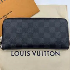 【極美品】ルイ ヴィトン 長財布 ジッピーヴェルティカル ダミエ グラフィット