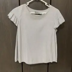 franche lippee ストライプ フリル袖 半袖トップス
