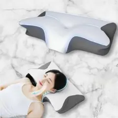 枕 低反発枕 ストレートネック 安眠枕 横向き寝 仰向け寝 うつ伏せ 抗菌防臭