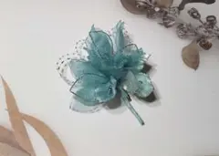 コサージュ 青 花 結婚式 成人式 入学式