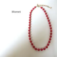 MONET モネ　ネックレス　赤