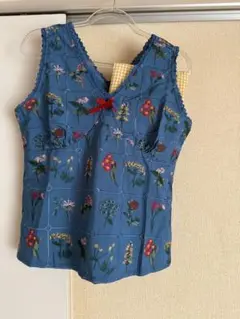 刺繍フラワー柄セットアップ