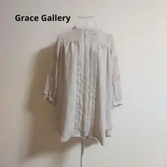 Grace Gallery　七分袖　ブラウス　レース 薄手　L