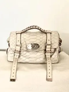 Mulberry マルベリー アレクサ　ライトベージュ レザー ショルダーバッグ