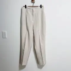 ベージュ　テーパードパンツ　Lサイズ　綺麗め　オフィス スラックス