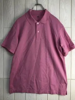 UNIQLO ピンク ポロシャツ 肩幅35cm 着丈60cm Lサイズ