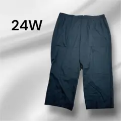 ブラック スラックス 【24W】ゆったり　大きめサイズ　ボトムス　男女兼用