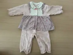 Bebe べべ　フラワープリントロンパース　80サイズ