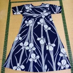 浴衣リメイクロングワンピース