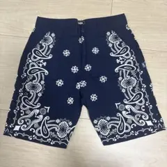 CHALLENGER バンダナ柄 ショートパンツ ネイビー Sサイズ