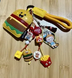 ハンバーガー型ストラップ マクドナルドチャーム付き