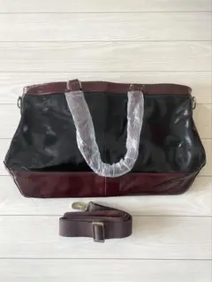 【美品】GOLD MAN 2WAY 本革 ビジネス トートバッグ 茶×黒