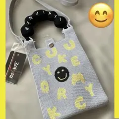 スマイリーフェイス サコッシュバッグ ミニショルダー⭐️新品タグ付き