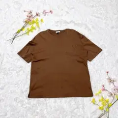 【アーヴェヴェ】　XL　半袖Tシャツ　ポケット付き　シンプル　カジュアル　無地