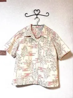 着物(未着用品)リメイク　レディースアロハシャツ　L