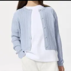 UNIQLO GIRLS ウォッシャブルニットリブカーディガン、150サイズ