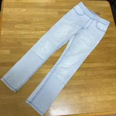 H&Mライトブルー ストレートレッグパンツ　130