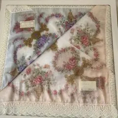 NINA RICCI 花柄シルクハンカチ