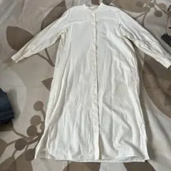 無印の生成り シャツワンピース Mサイズ