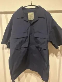 +phenix ネイビー ポケット付きシャツ