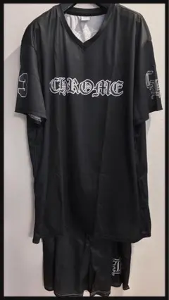 ブラック CHROME シャツとショーツセット♡3XL