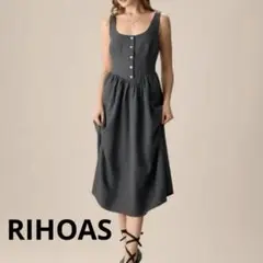 新品タグ付き【RIHOAS】クラシカルボタンワンピース