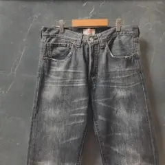 00s Levi's 501 先染め ブラックデニム ボタン裏359 w31