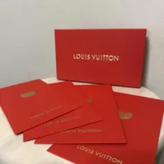 ルイヴィトン 封筒 赤 ブタ LOUIS VUITTON 4枚 レター