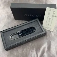GUCCI キーリング キーホルダー ブラック パテントレザー ★528