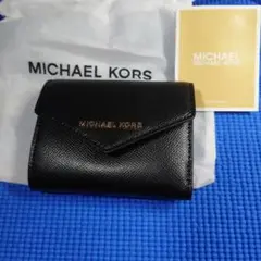 MICHAEL KORS ブラック 三つ折り財布