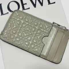 【美品 超人気モデル】ロエベ フラグメントケース リピートアナグラム ロゴ ロエベ リピートアナグラム レザー フラグメントケース ブラック