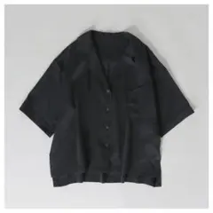 DRESSLAVE サテンオープンカラーシャツ