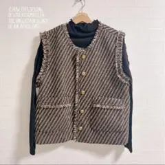 【H&M】ツイード　ショート　ベスト　美品　ZARA