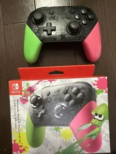 任天堂　Switch プロコン　純正　スプラトゥーン2　動作品　箱あり