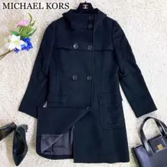 MICHAELKORS❁ロングコート スタンドカラー カシミヤ100% ブラック