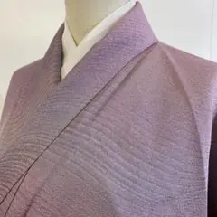 【和】9996y 着物 色無地 一つ紋 落款入り