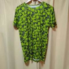 蛍光グリーン・グレー模様 Tシャツ　　36番