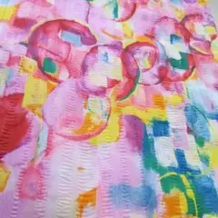 多色抽象デザインの綿生地