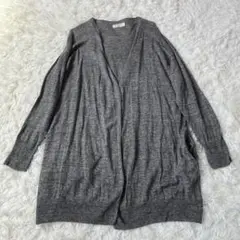 SOILソイル　リネン100% カーディガン　グレー