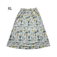 大きいサイズ タグ付 barndoor ロング フレア スカート 花 可愛い