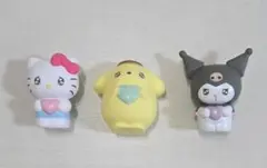 サンリオ　ソフビフィギュア　エモきゅん　ハローキティ ポムポムプリン　クロミ